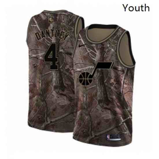 Youth Nike Utah Jazz 4 Adrian Dantley Swingman Camo Realtree Collection NBA Jersey